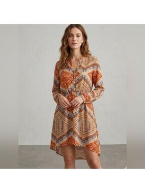 Romeo And Juliet Couture Mosaic Print Hi Lo Dress Medium